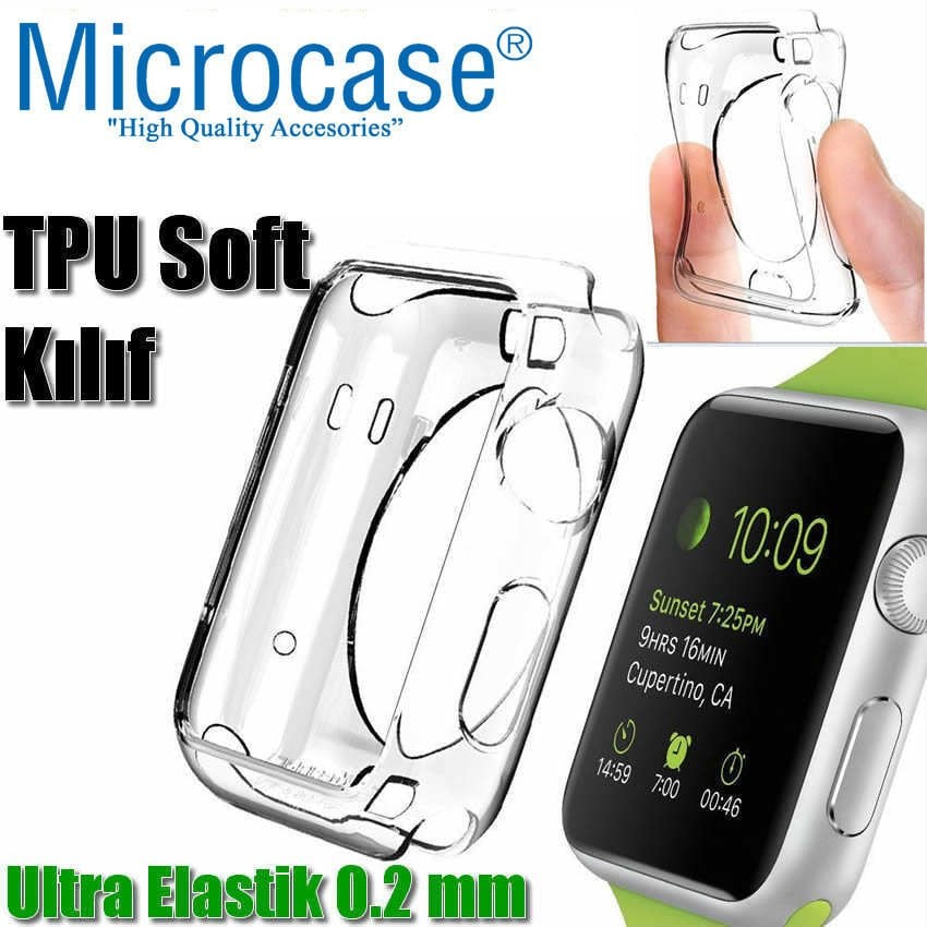 Microcase Apple Watch Seri 6 44 mm Silikon Kılıf ŞEFFAF