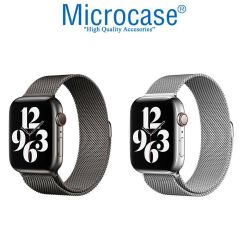 Microcase Apple Watch Series 10 46mm için  Metal Mıknatıslı Kordon Kayış M-L KY6
