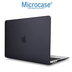 Microcase Macbook Pro 16 inch A2141 A2142 Shell Rubber Kapak Kılıf - Siyah