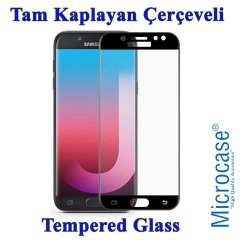 Microcase Samsung Galaxy J7 Pro 2017 Tam Kaplayan Çerçeveli Cam