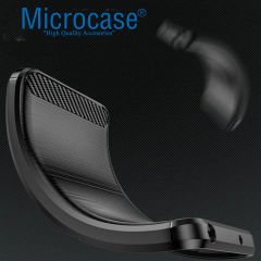 Microcase  Realme GT 6T/GT6/GT NEO 6/GT NEO 6 SE  ile Uyumlu   Brushed Carbon Fiber Silikon Kılıf - Siyah AL3332