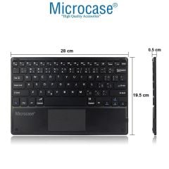 Microcase Apple iPad Air 13 2024 Tablet için  Tablet Bluetooth Touchpad Klavye 28 cm (TR Sticker) + Tablet Standı - AL2756