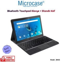 Microcase Lenovo Tab M10 TB-X505L X505F 10.1 inch Bluetooth Touchpad Klavye + Standlı Kılıf - BKK5