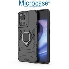 Microcase Oneplus 10R Batman Yüzüklü Armor Kılıf - Siyah