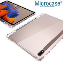 Microcase Samsung Tab S8+ Plus T800 Kalem Koymalı Silikon Kılıf - Şeffaf