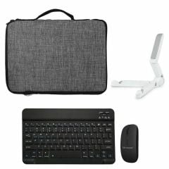 Microcase Apple iPad Air 11 2024    Tablet için  Tablet Çanta + Bluetooth Klavye + Mouse + Tablet Standı - AL8112