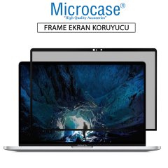 Microcase Macbook Pro 16 A2141 A2142 Frame Tam Kaplayan Ekran Koruyucu - Siyah