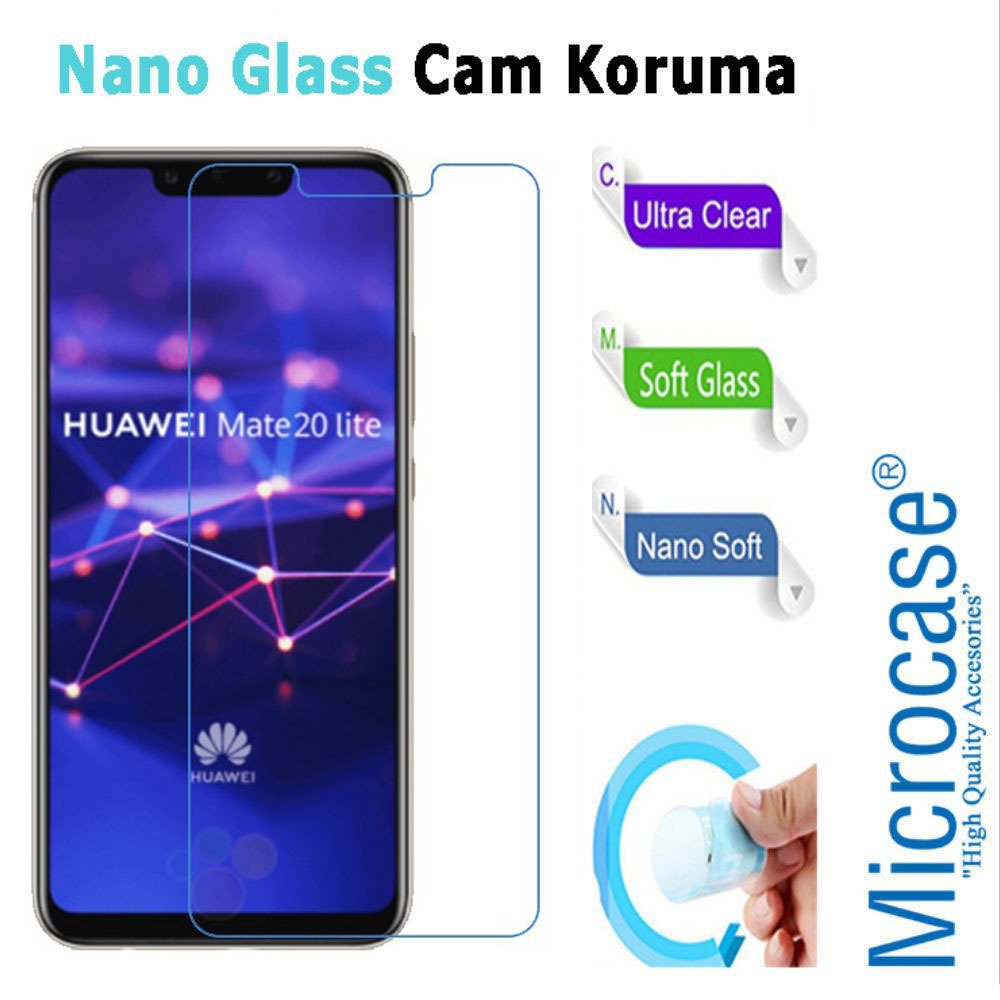 Microcase Huawei Mate 20 Lite Nano Glass Cam Ekran Koruma Filmi