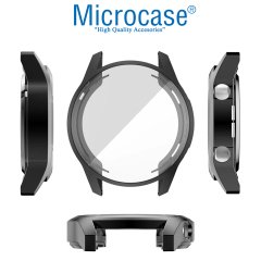 Microcase Huawei Watch GT2 46 mm Önü Kapalı Tasarım Silikon Kılıf - Siyah