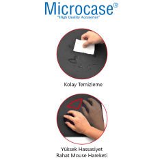 Microcase Bilgisayar Laptop için Deri Mouse Pad 24x24cm - AL3024 Siyah