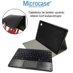 Microcase Samsung Galaxy Tab S6 Lite P610 10.4 inch Bluetooth Touchpad Klavye + Standlı Kılıf - BKK5