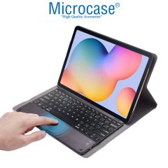 Microcase Samsung Galaxy Tab S6 Lite P610 10.4 inch Bluetooth Touchpad Klavye + Standlı Kılıf - BKK5