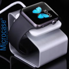Microcase Apple Watch Seri 6 44 mm için Alüminyum Şarj Standı - Gümüş