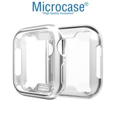Microcase Apple Watch Seri 6 44 mm Shine Serisi Kılıf - Gümüş