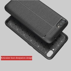 Asus Zenfone 4 Max ZC554KL Leather Effect Silikon Kılıf + Nano Film
