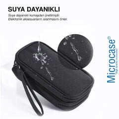 Microcase Taşınabilir Su Geçirmez Çift Katman ve Fermuarlı 8 Bölmeli Seyahat Çantası Organizer AL4210