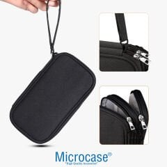 Microcase Taşınabilir Su Geçirmez Çift Katman ve Fermuarlı 8 Bölmeli Seyahat Çantası Organizer AL4210