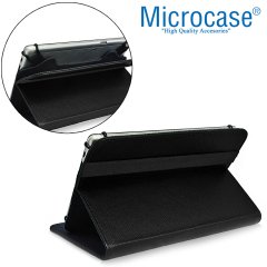 Microcase Lenovo M10 FHD Plus 10.3'' TB-X606 Delüx Serisi Universal Standlı Deri Kılıf - Siyah