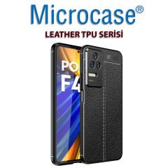 Microcase Xiaomi Redmi K40S Leather Tpu Silikon Kılıf - Siyah
