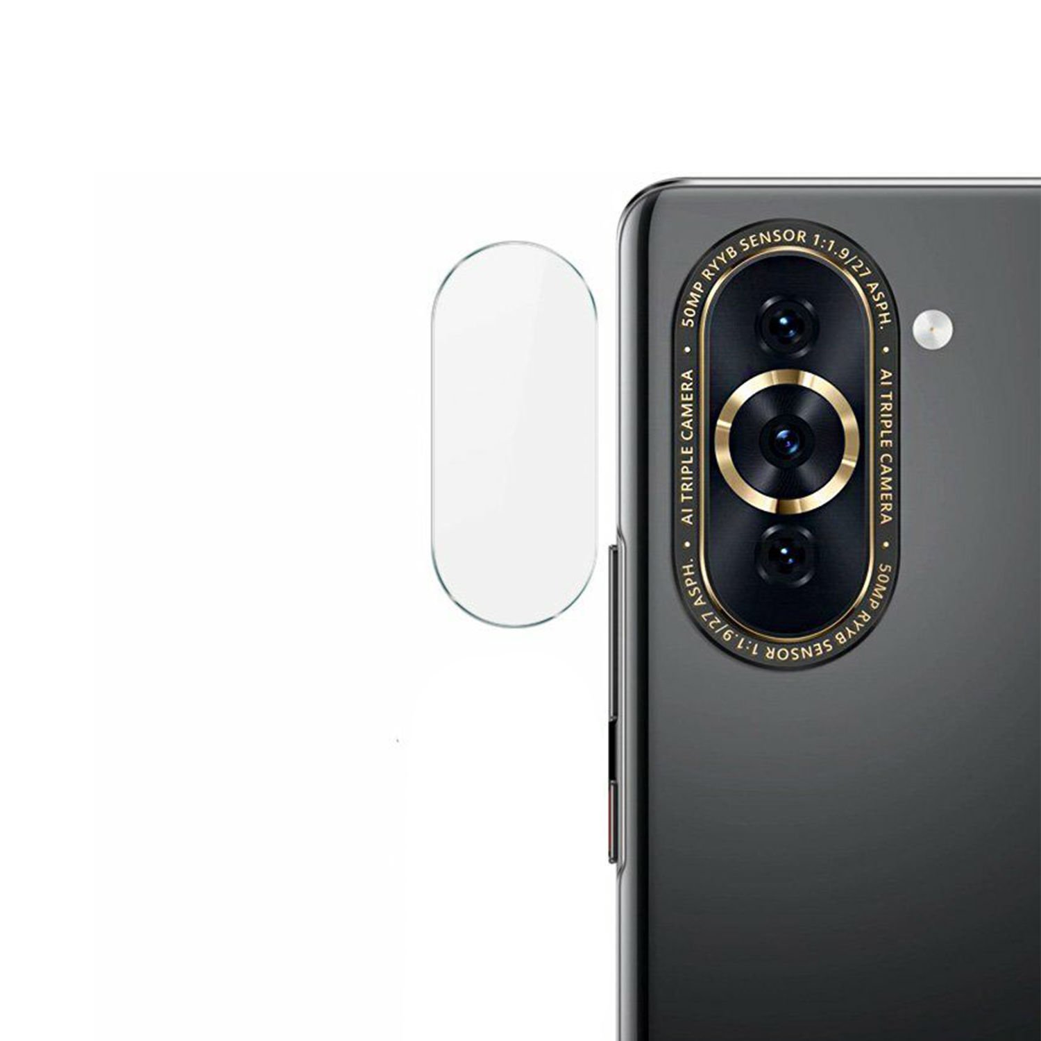 Microcase Huawei Nova 10 Pro Kamera Camı Lens Koruyucu Nano Esnek Film - AL3400
