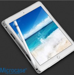 Microcase iPad 7.Nesil 10.2 2019 Soft TPU Kalem Koymalı Silikon Kılıf - Şeffaf