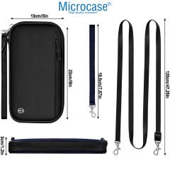 Microcase Unisex Su Geçirmez Çok Amaçlı Seyehat Pasaport Çok Gözlü Organizer Çanta AL4863