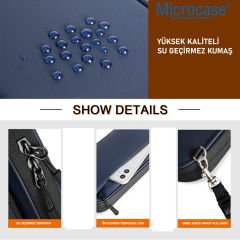 Microcase Unisex Su Geçirmez Çok Amaçlı Seyehat Pasaport Çok Gözlü Organizer Çanta AL4863