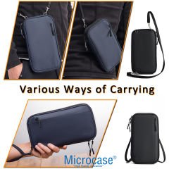 Microcase Unisex Su Geçirmez Çok Amaçlı Seyehat Pasaport Çok Gözlü Organizer Çanta AL4863