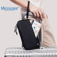 Microcase Unisex Su Geçirmez Çok Amaçlı Seyehat Pasaport Çok Gözlü Organizer Çanta AL4863