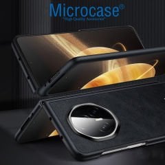 Microcase Honor Magic V3 için Deri Desenli Plastik Koruma Kılıf - AL3156