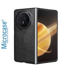 Microcase Honor Magic V3 için Deri Desenli Plastik Koruma Kılıf - AL3156