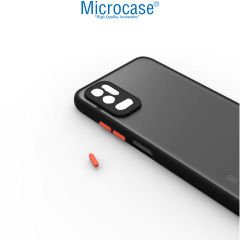 Microcase Xiaomi Redmi Note 11 SE London Serisi Darbeye Dayanıklı Kılıf - Buzlu Siyah