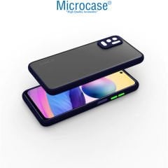 Microcase Xiaomi Redmi Note 11 SE London Serisi Darbeye Dayanıklı Kılıf - Buzlu Mavi