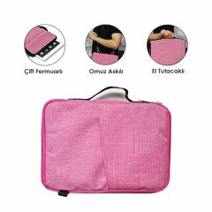 Microcase ipad pro 11 Uyumlu Tablet Çanta+Türkçe Bluetooth Klavye +Mouse+Tablet Standı - Pembe AL8127
