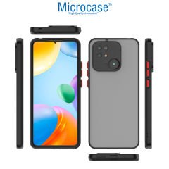 Microcase Xiaomi Poco C40 London Serisi Darbeye Dayanıklı Kılıf - Buzlu Siyah