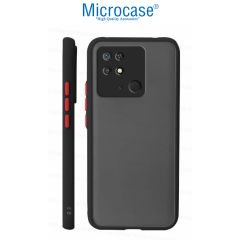Microcase Xiaomi Poco C40 London Serisi Darbeye Dayanıklı Kılıf - Buzlu Siyah