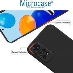 Microcase Xiaomi Redmi Note 11S 2022 Global Matte Serisi Kamera Korumalı Silikon TPU Kılıf - Siyah