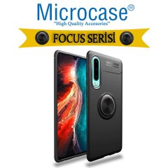 Huawei P30 Focus Yüzük Standlı Kılıf + CAM (SEÇİN)