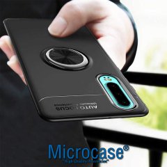Huawei P30 Focus Yüzük Standlı Kılıf + CAM (SEÇİN)