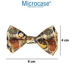 Microcase Kedi Köpek Papyon Lastik Kayışlı Plastik Klipsli Tasma - Baykuş Baskılı AL2805