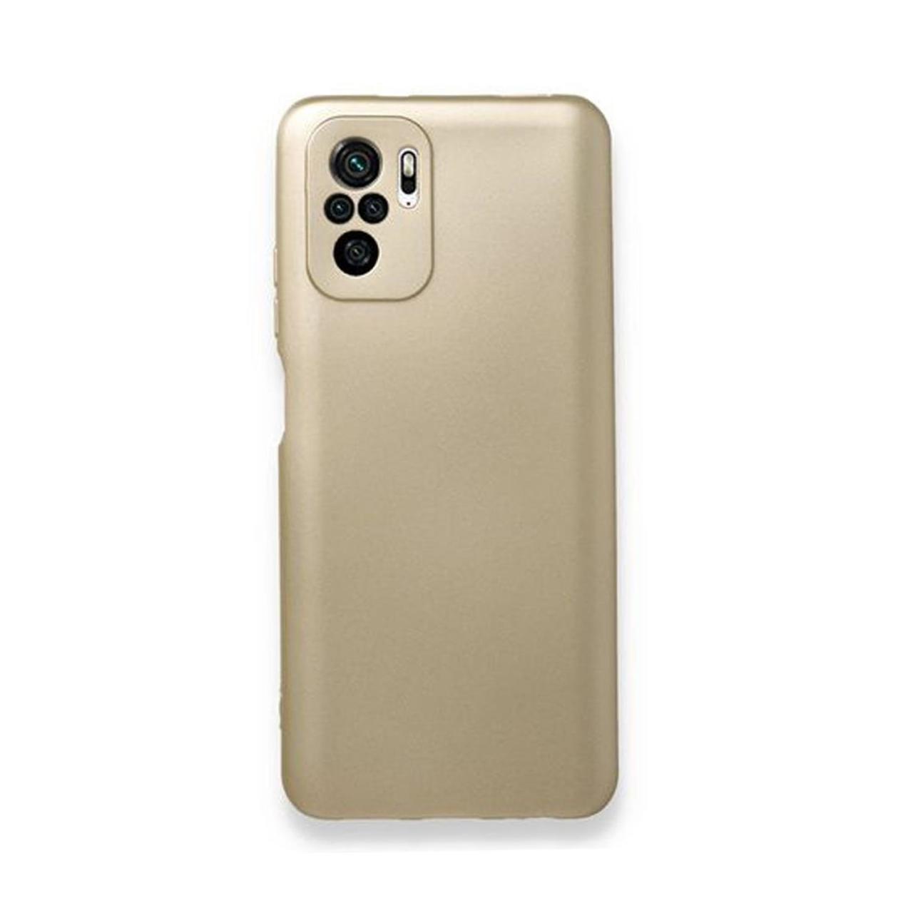 Microcase Xiaomi Redmi Note 10S Premium Matte Silikon Kılıf - Gold