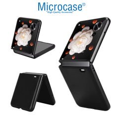 Microcase Honor Magic V Flip için Deri Desenli Plastik Koruma Kılıf - AL3156