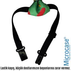 Microcase Kedi Köpek Papyon Lastik Kayışlı Plastik Klipsli Tasma - Yıldız Baskılı AL2807