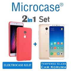 Xiaomi Redmi 5 Plus Elektrocase Serisi Silikon Kılıf + Cam Koruma