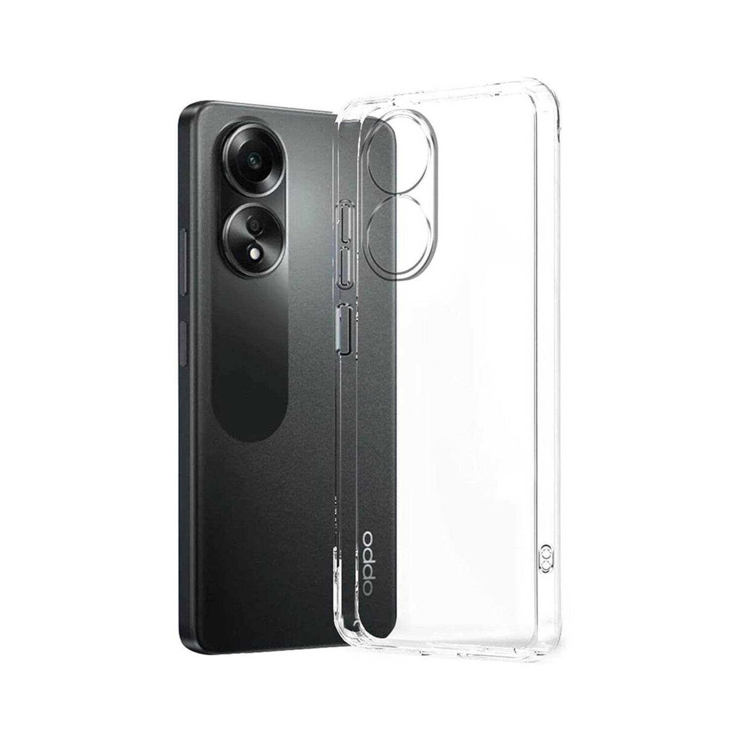 Microcase Oppo A38 4G/Oppo A18 4G  ile Uyumlu  Slim Serisi Soft TPU Silikon Kılıf - Şeffaf AL3324