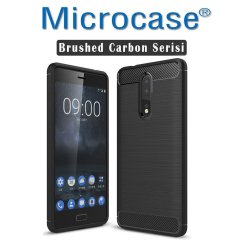 Microcase Nokia 8 Brushed Carbon Fiber Silikon TPU Kılıf