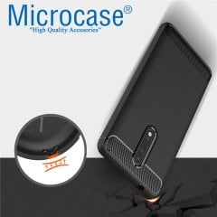 Microcase Nokia 8 Brushed Carbon Fiber Silikon TPU Kılıf