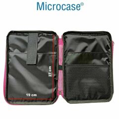 Microcase Samsung Tab Active 3 SM-T575  Uyumlu Tablet Çanta+Türkçe Bluetooth Klavye +Mouse+ Standı - Pembe AL8127