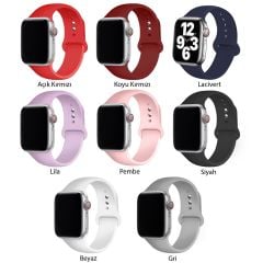 Microcase Apple Watch Series 10 42mm ile Uyumlu Silikon Kordon Kayış - KY46-1