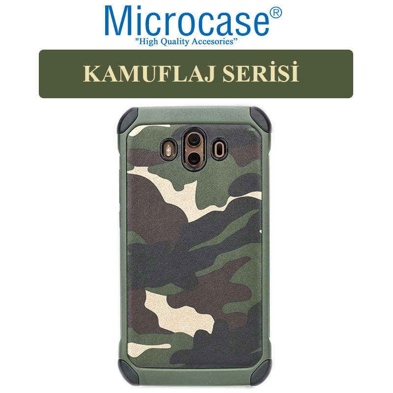 Microcase Huawei Mate 10 Kamuflaj Serisi Armor Koruma Kılıf + CAM